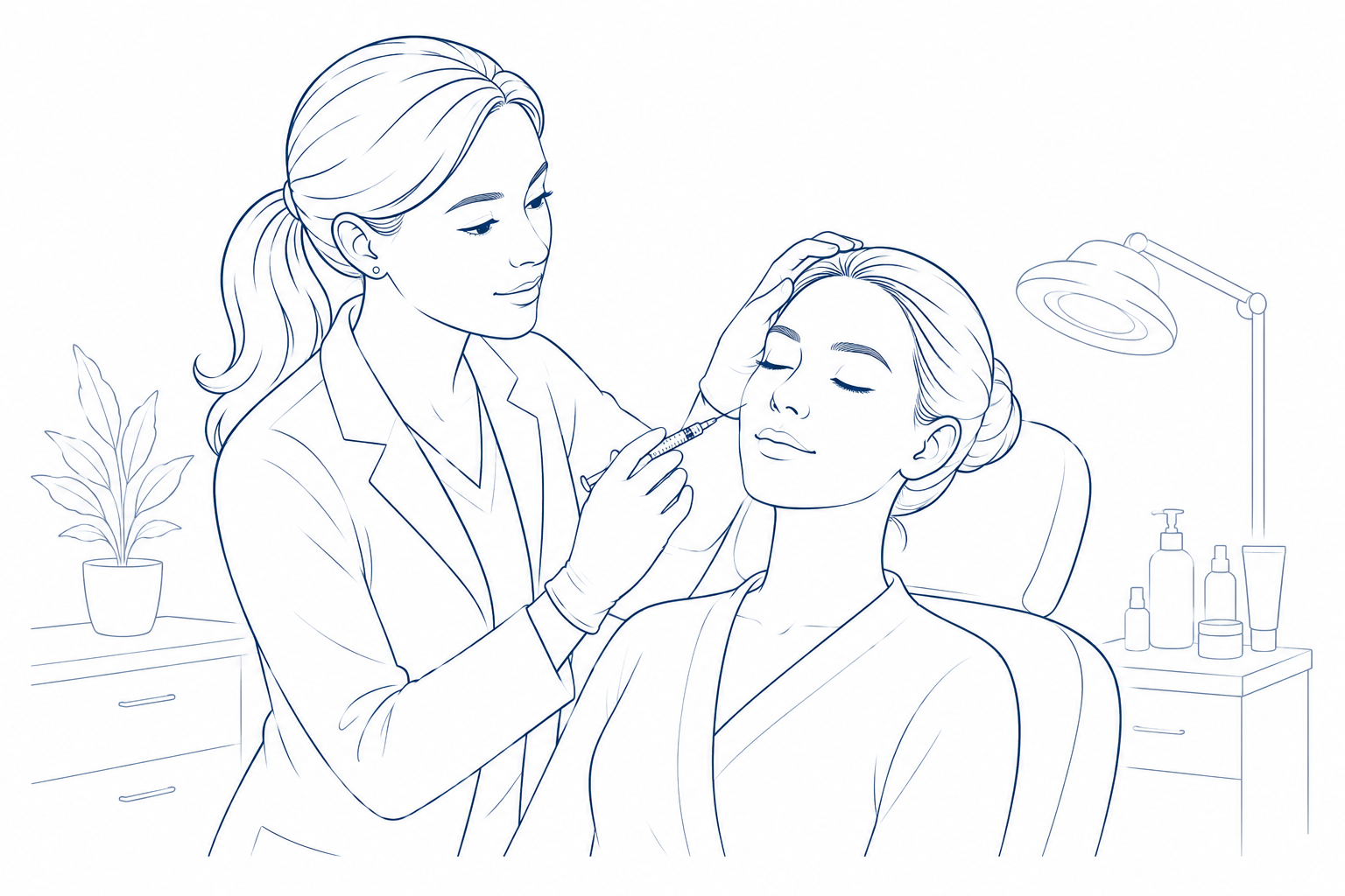 Dermatologists line diagram in Indore