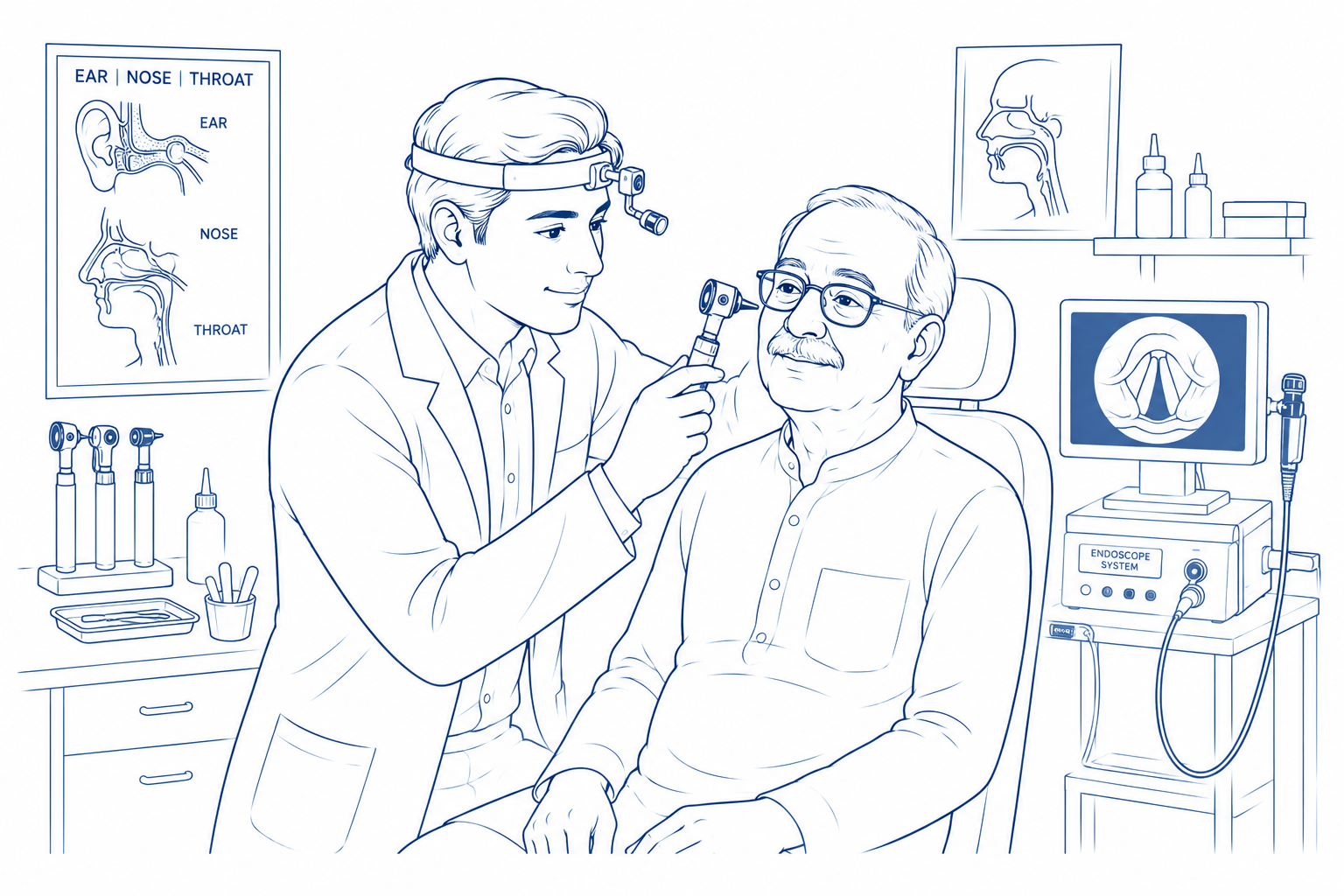 Interventional Radiologist Doctors line diagram in Indore