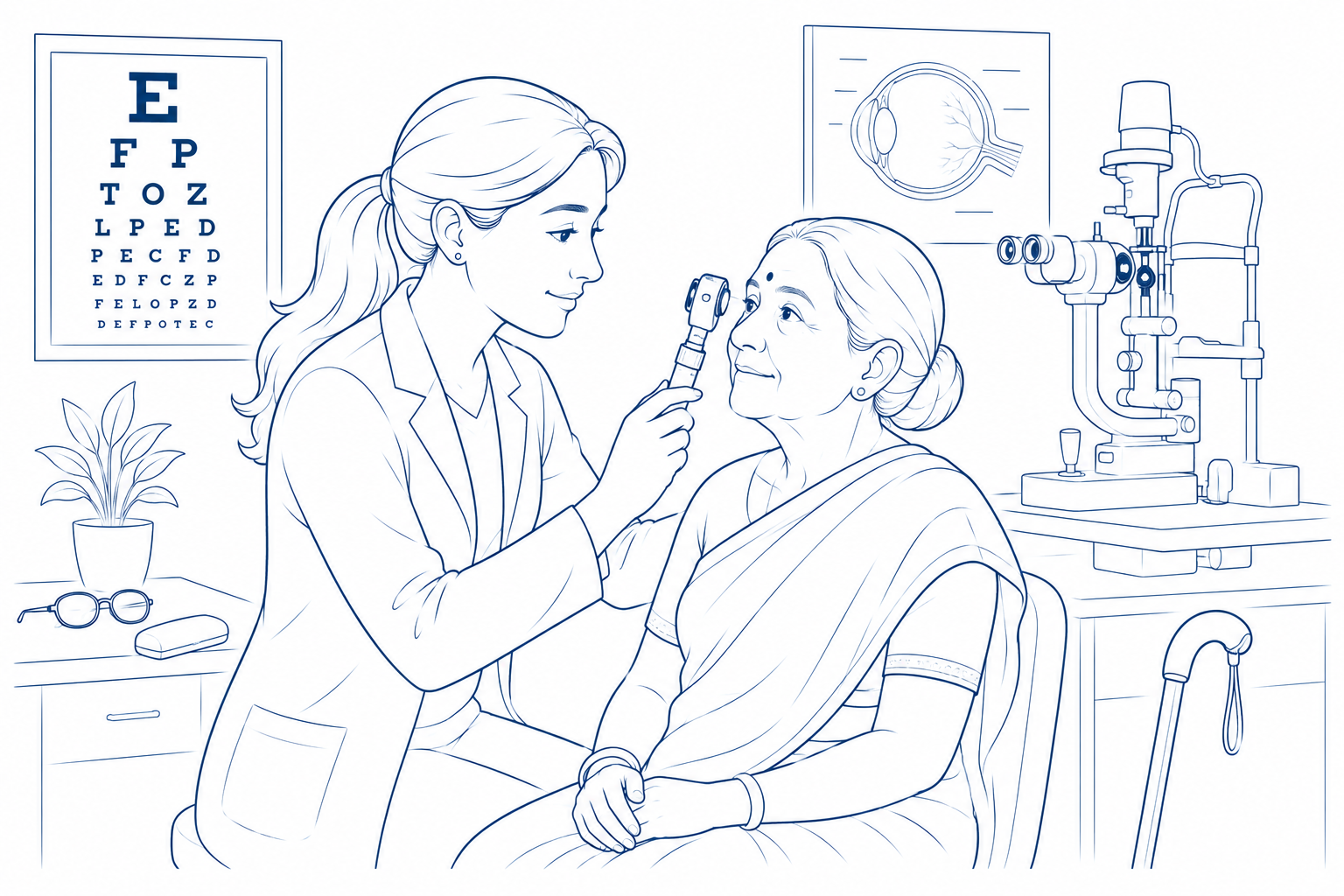 Cornea Specialists line diagram in Indore