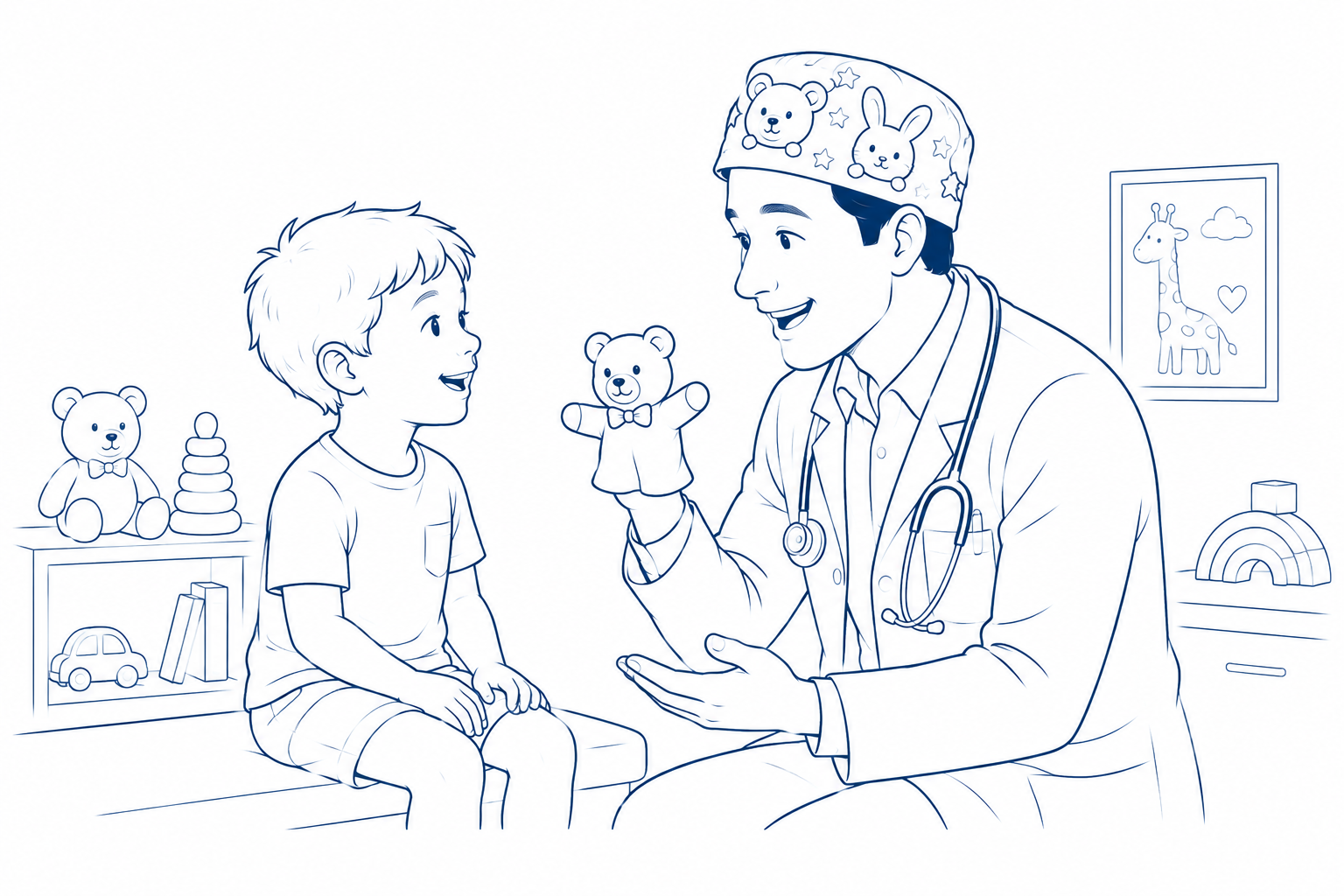 Neonatologist Doctors line diagram in Indore